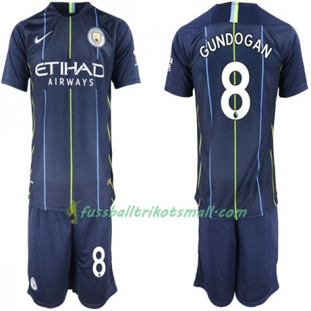 Fußballtrikots Manchester City Gundogan 8 Kinder 2018-2019 Kurzarm Auswärts-trikot kaufen